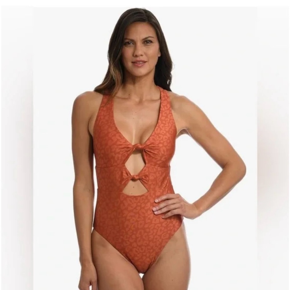 Chic Burnt Orange One-Piece Swimsuit
